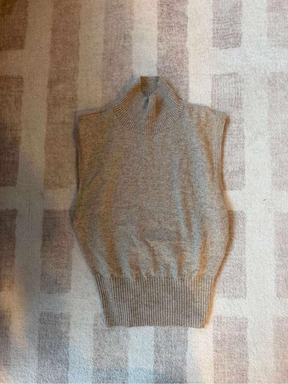 Reformation Taupe Turtleneck Sweater Vest